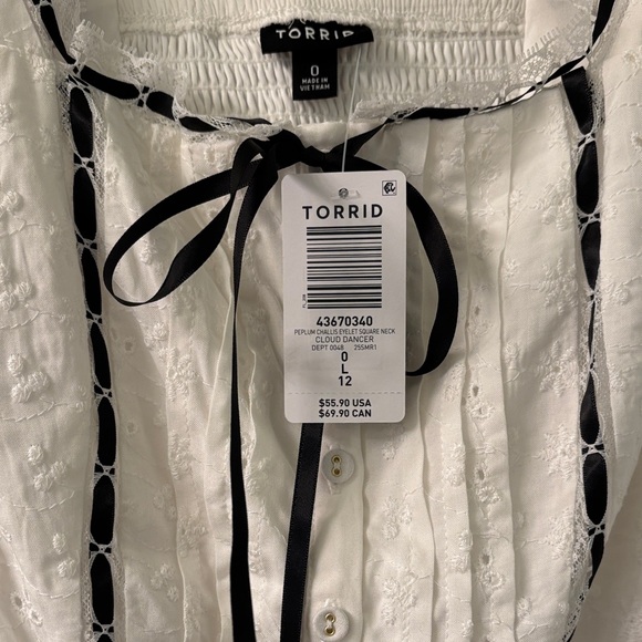 Torrid White Eyelet Sleeveless Top - Picture 3 of 5
